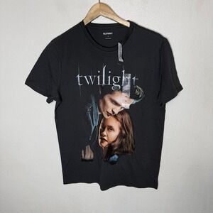 New Old Navy Twilight Edward Bella Black Graphic T-Shirt Tee Shirt Women's Small